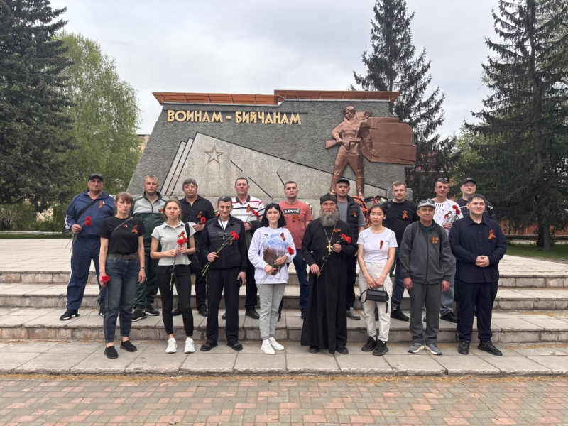 В день памяти великомученика Георгия Победоносца помощник благочинного города Бийска по тюремному служению принял участие в акции «Георгиевская лента» 
