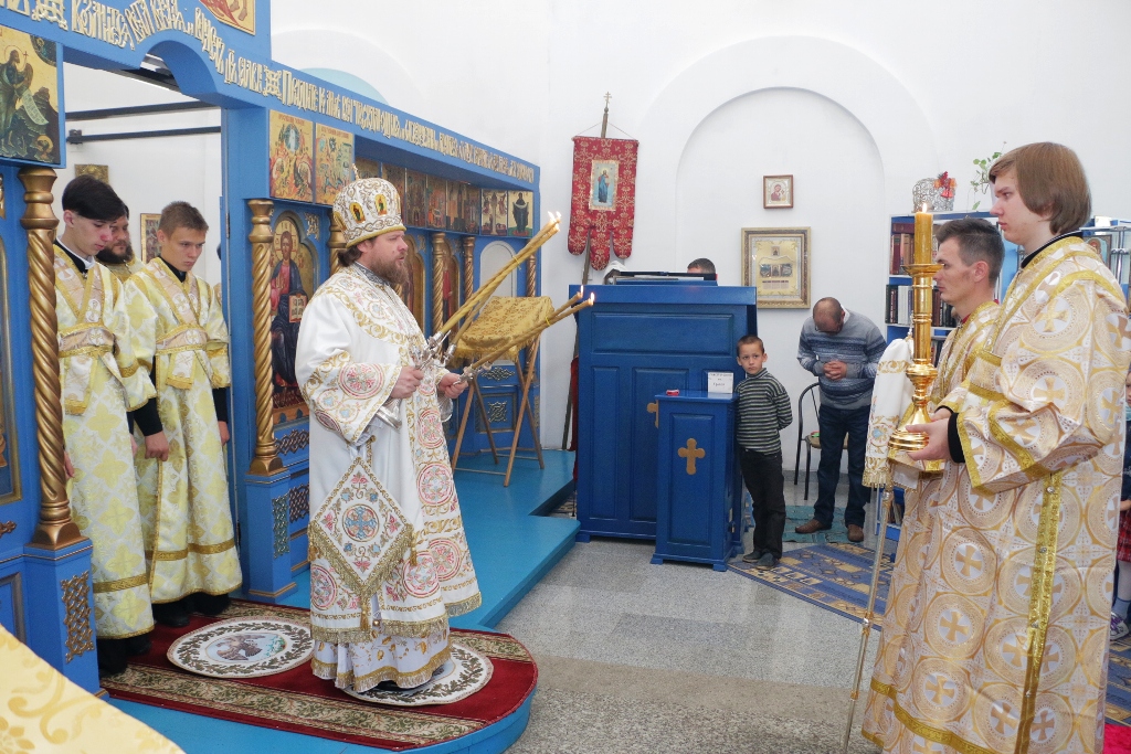 Архиерейское богослужение в селе Ая