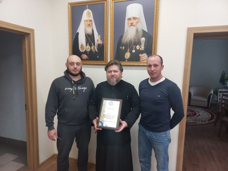 В епархиальном управлении состоялась встреча епископа Серафима с представителями Бийской Федерации волейбола 