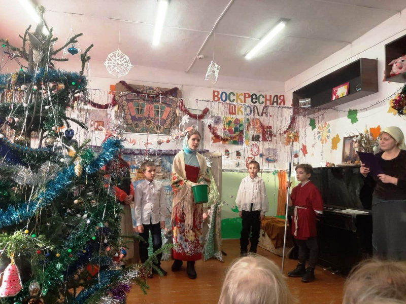 Дети и родители организации «Дети-Ангелы» посетили Сретенский храм города Бийска на праздник Рождества Христова